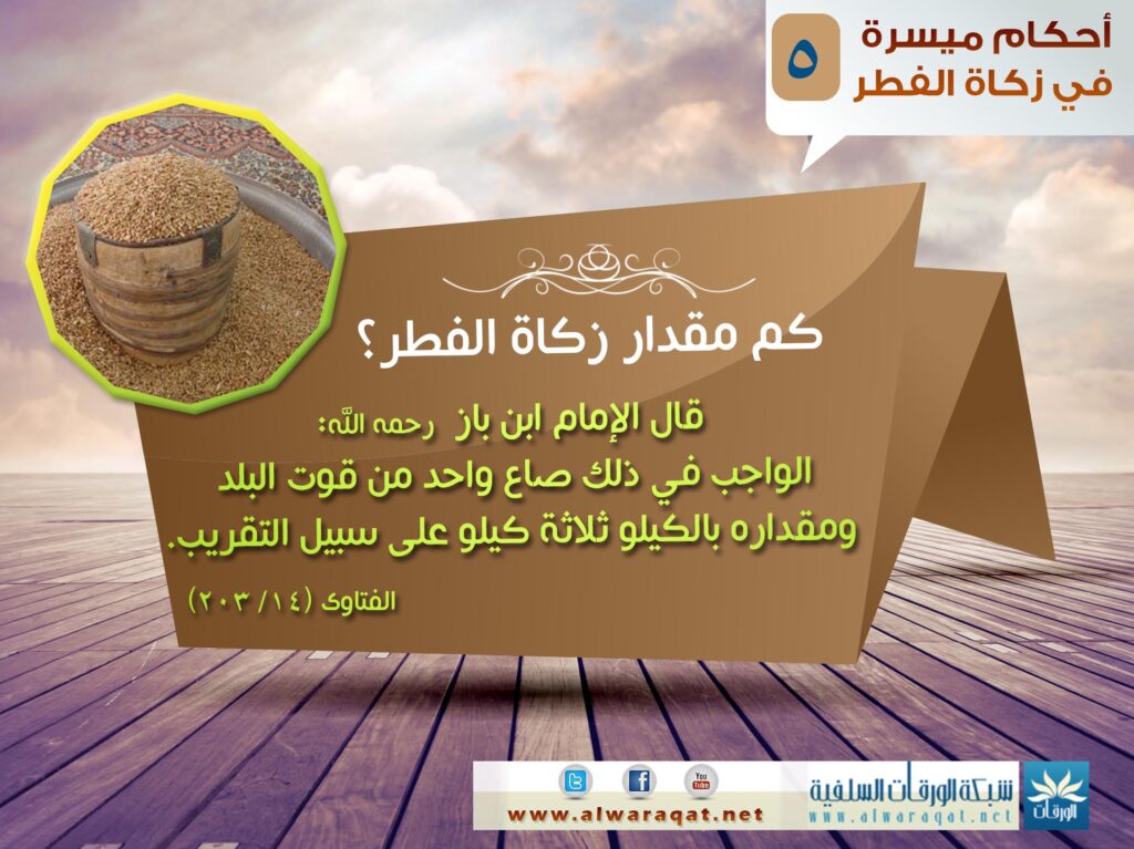 Zakat al-fitr 5: the amount question